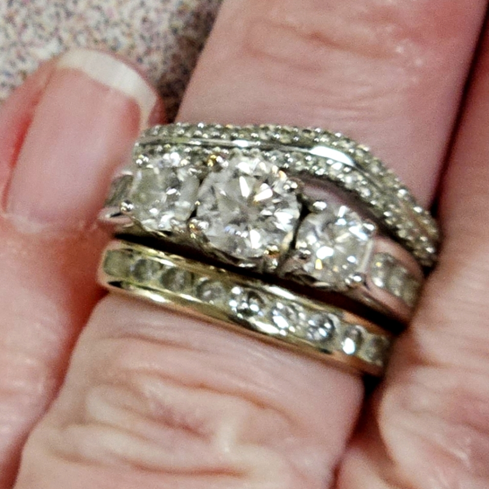 COPY - Zales bridal set diamond And White gold